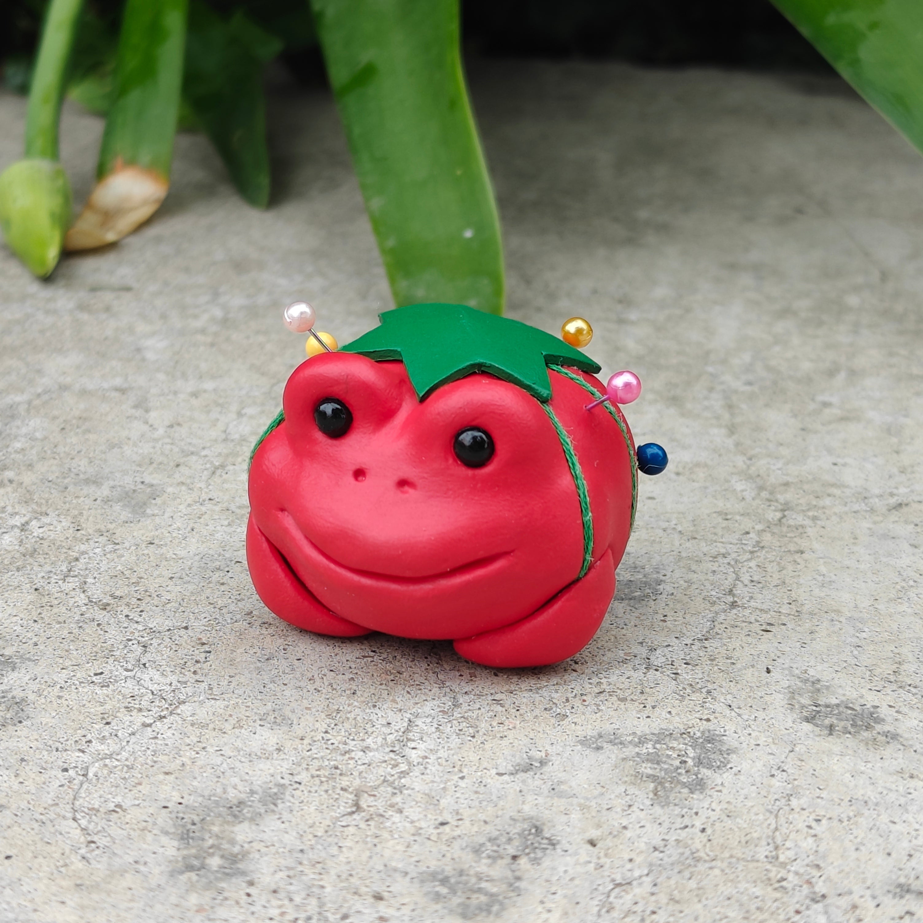Tomatoad Pin Cushion Figurine