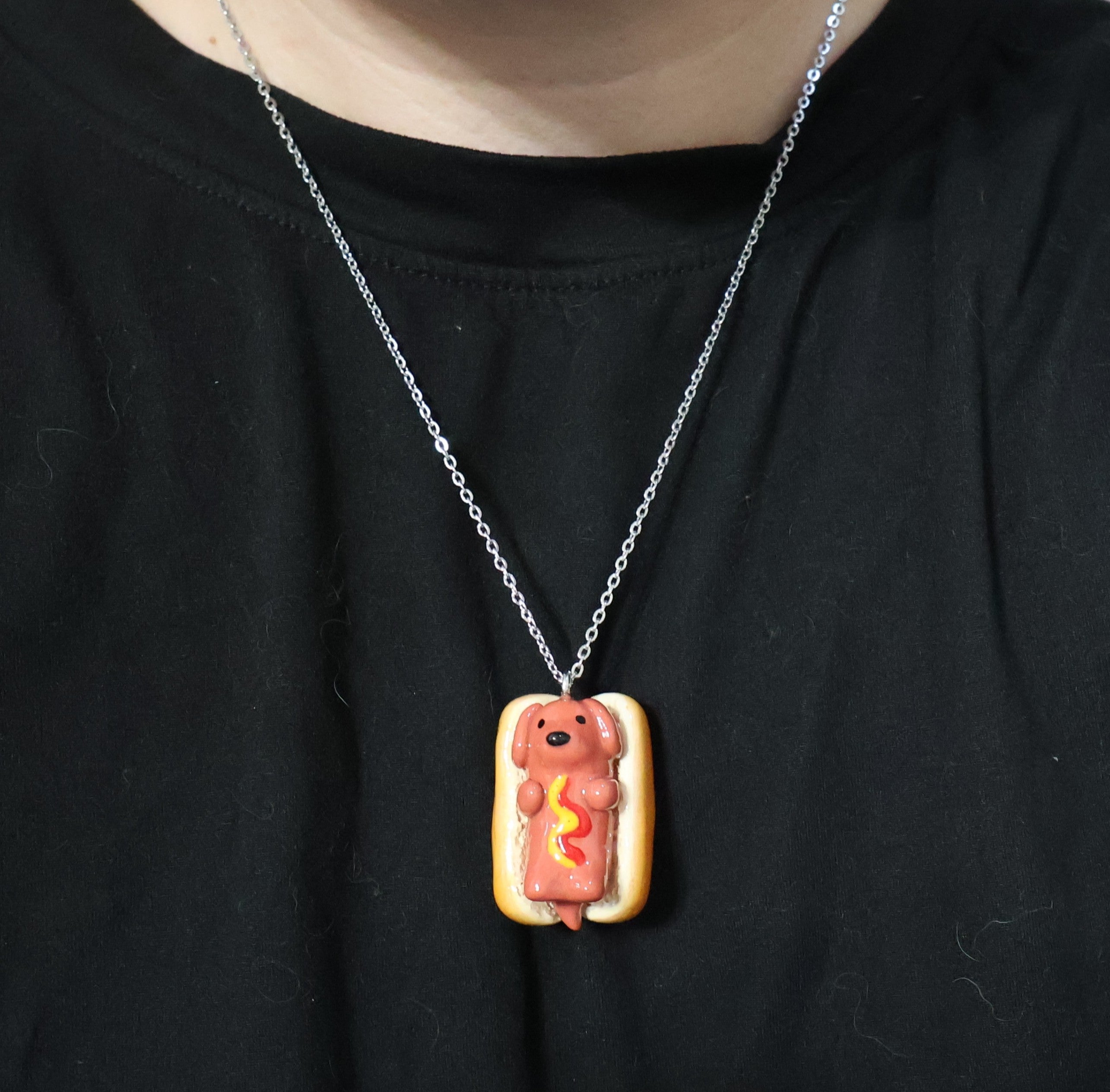 Hot Dog Dog Keychain/Necklace