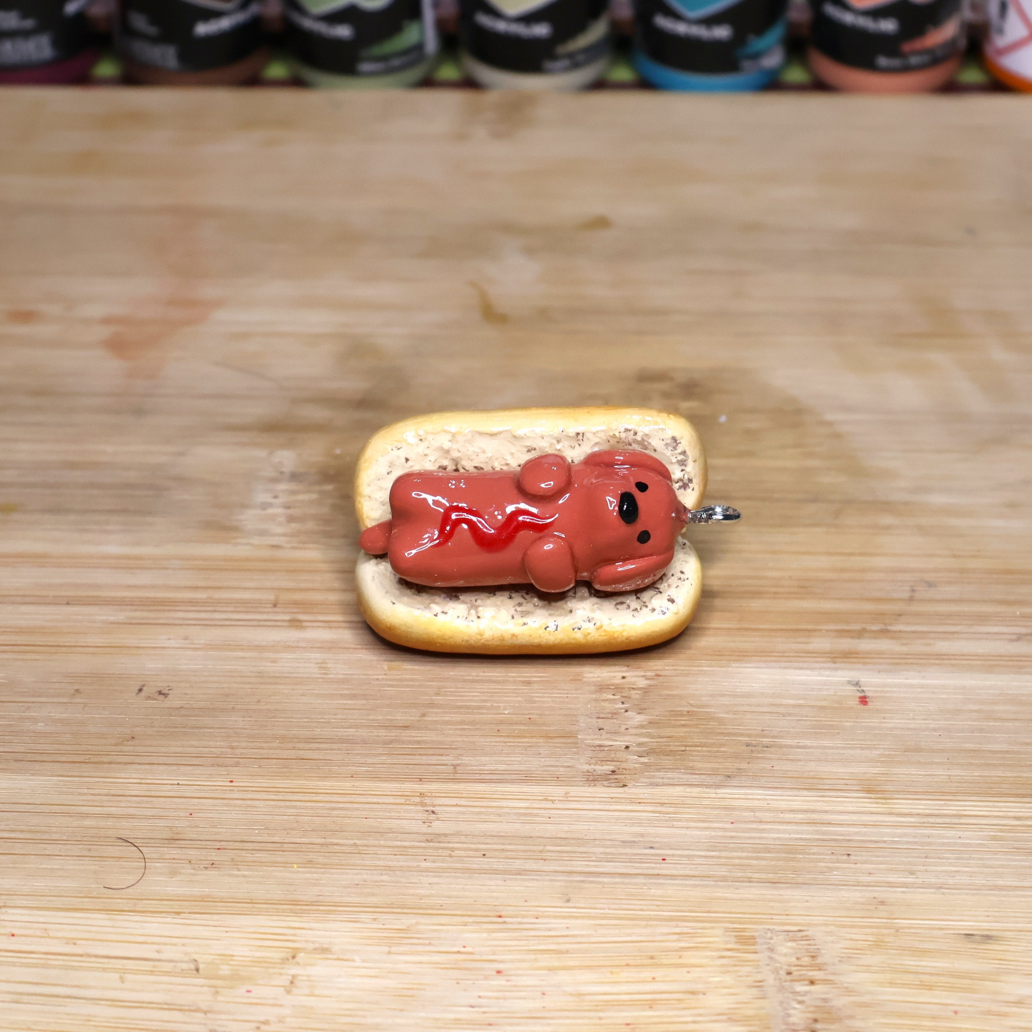 Hot Dog Dog Keychain/Necklace