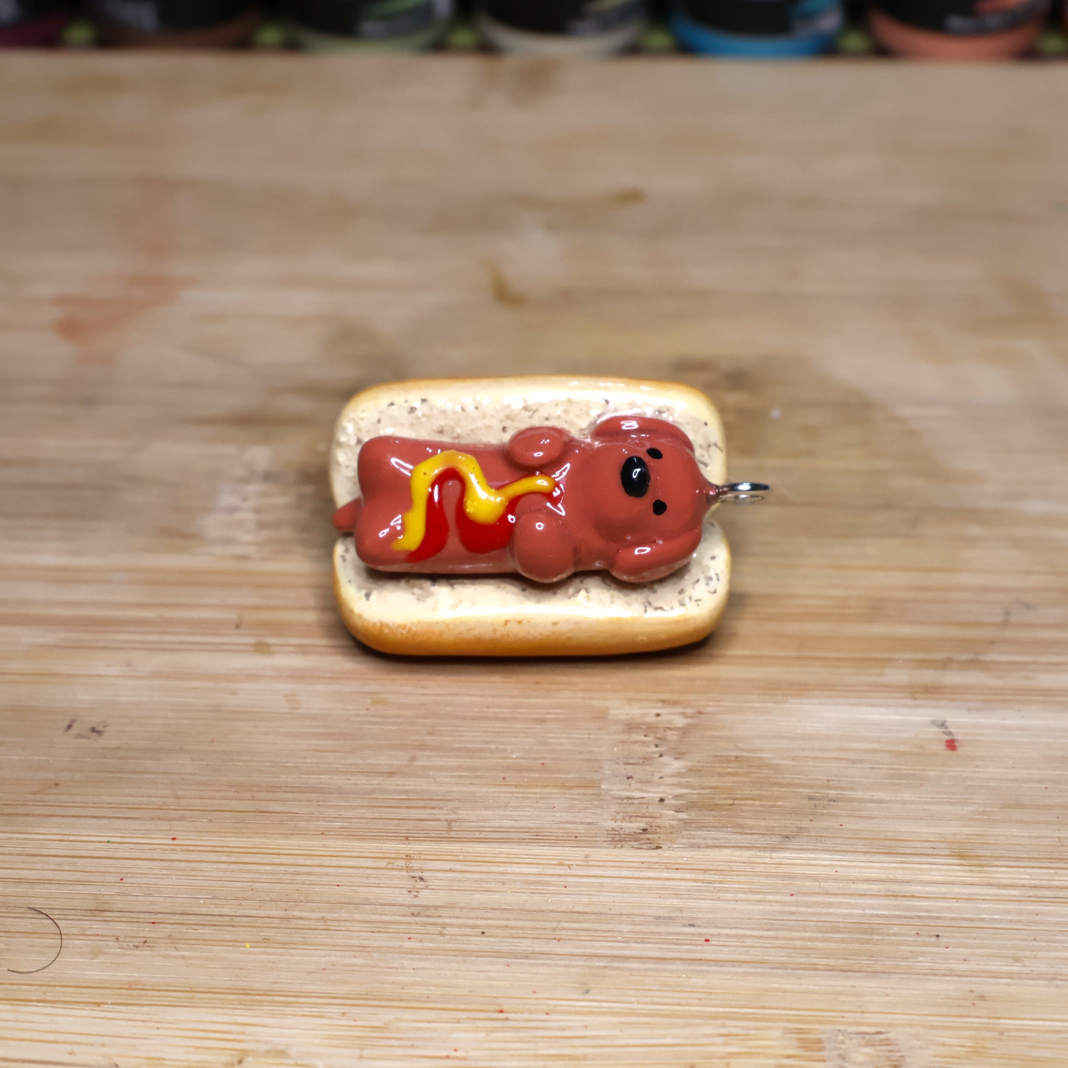 Hot Dog Dog Keychain/Necklace
