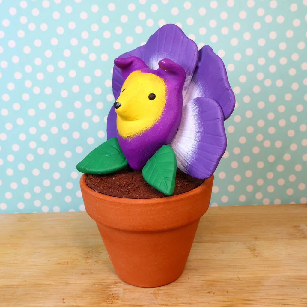 Collie Flower Figurine