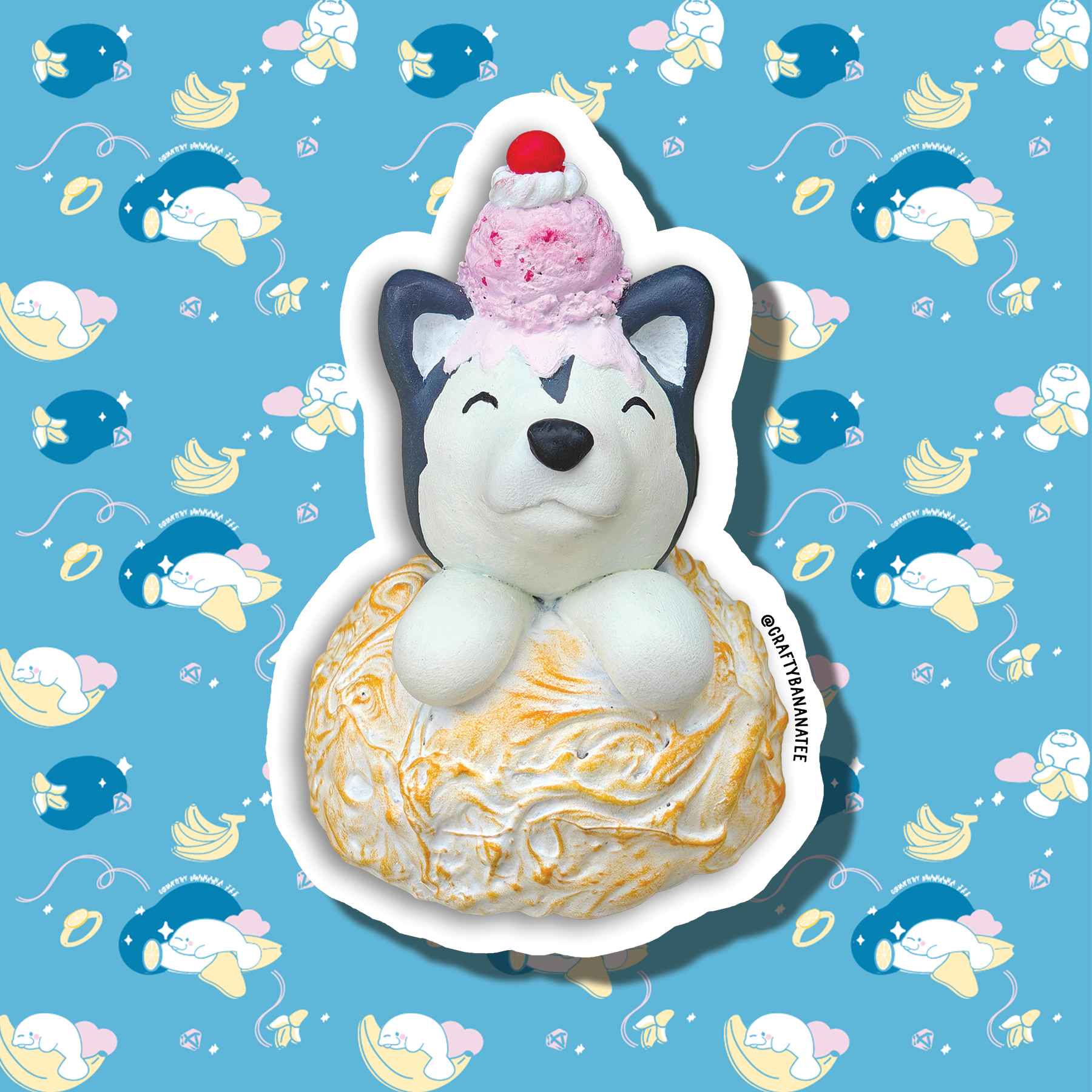 Baked Alaskan Malamute Sticker