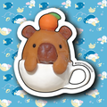 Capyccino Sticker
