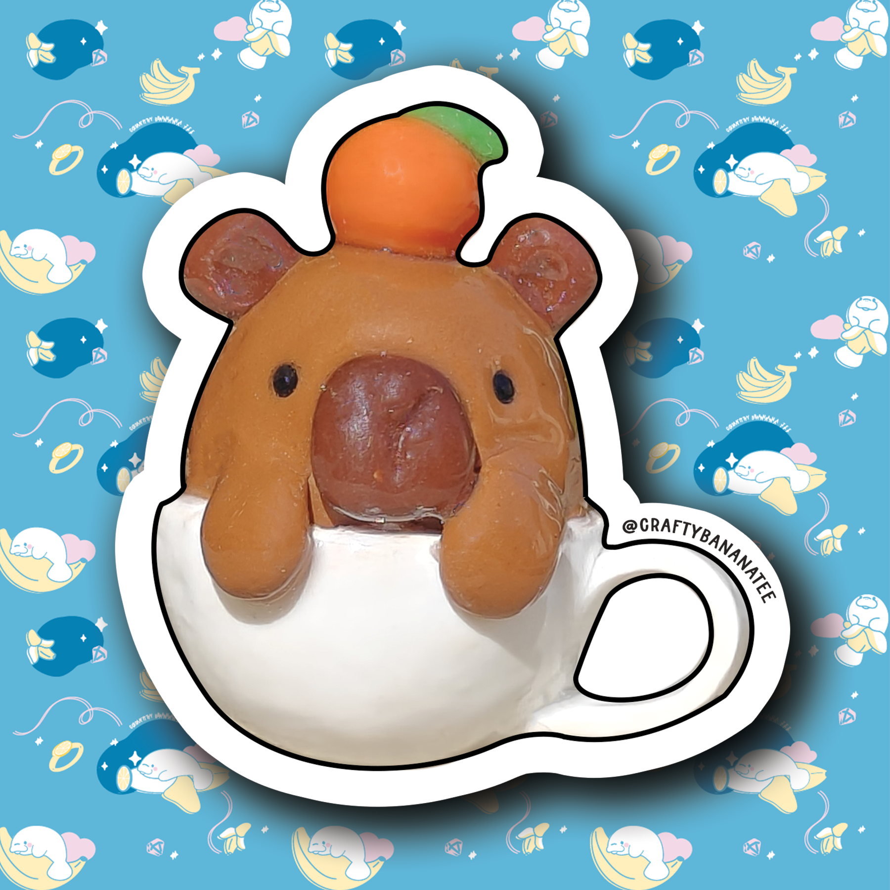 Capyccino Sticker