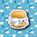 Cream Pup Sticker