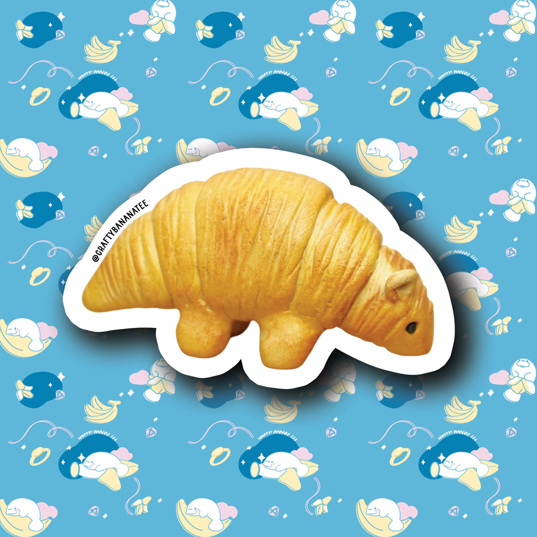 Croissarmadillo Sticker