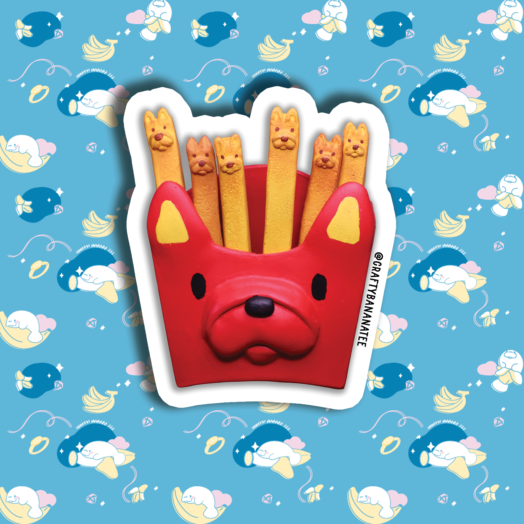 Frenchie Fries Sticker
