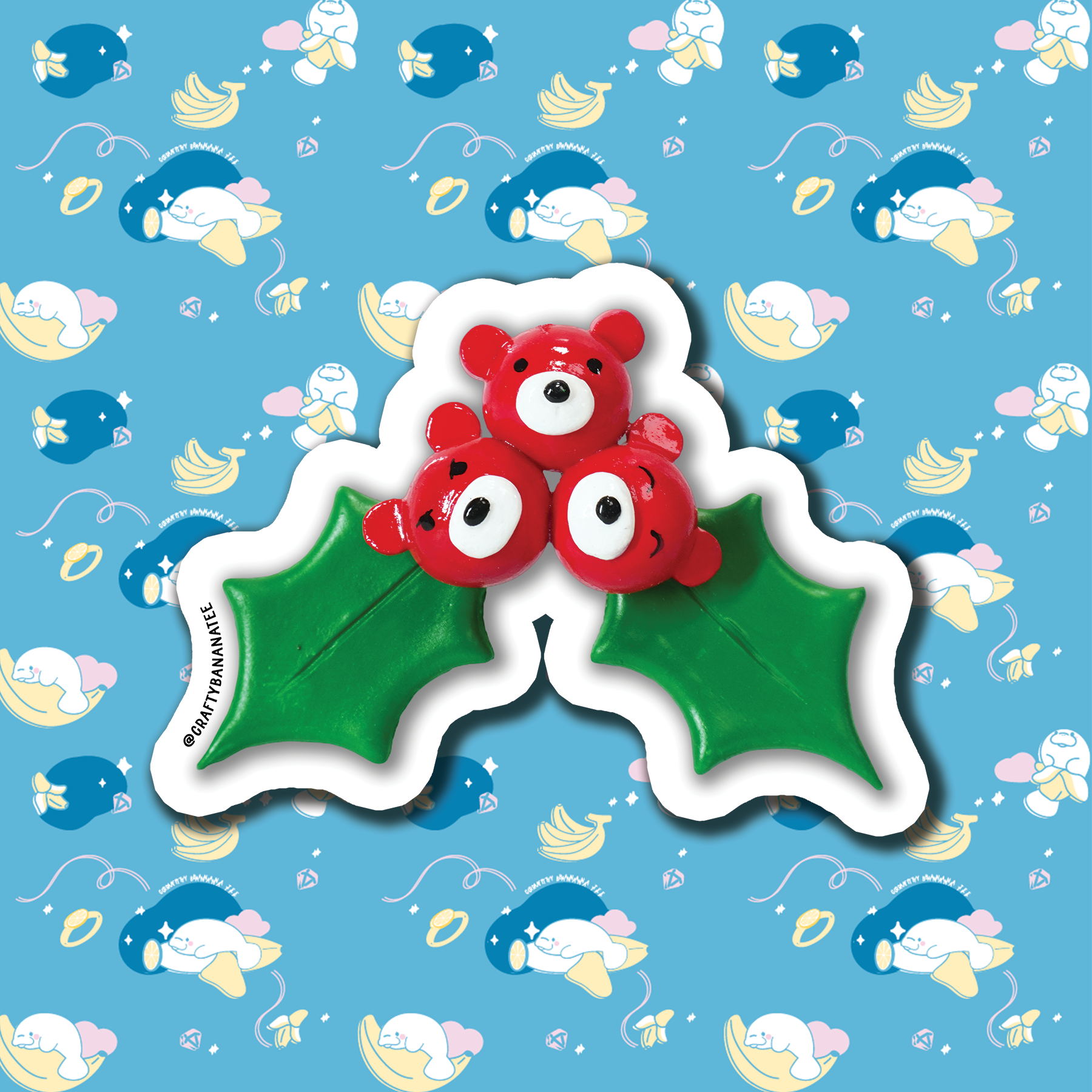 Holly Bearries Sticker