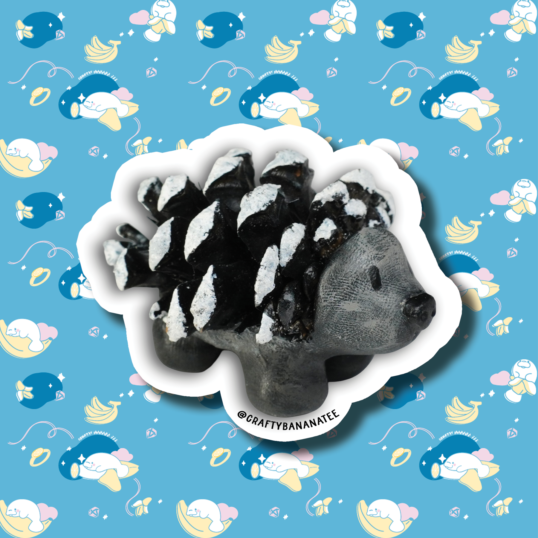 Porcupine Cone Sticker