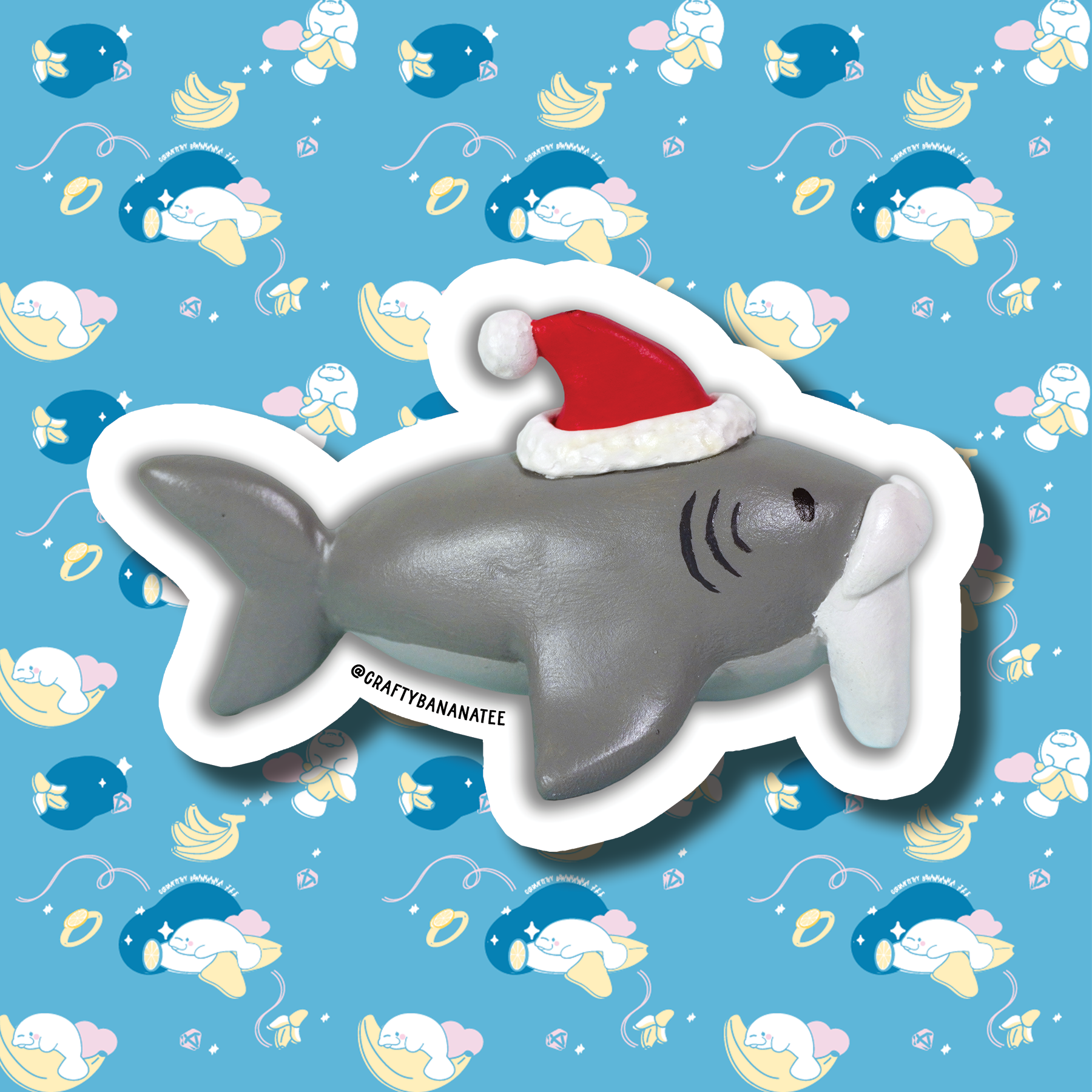 Santa Jaws Sticker
