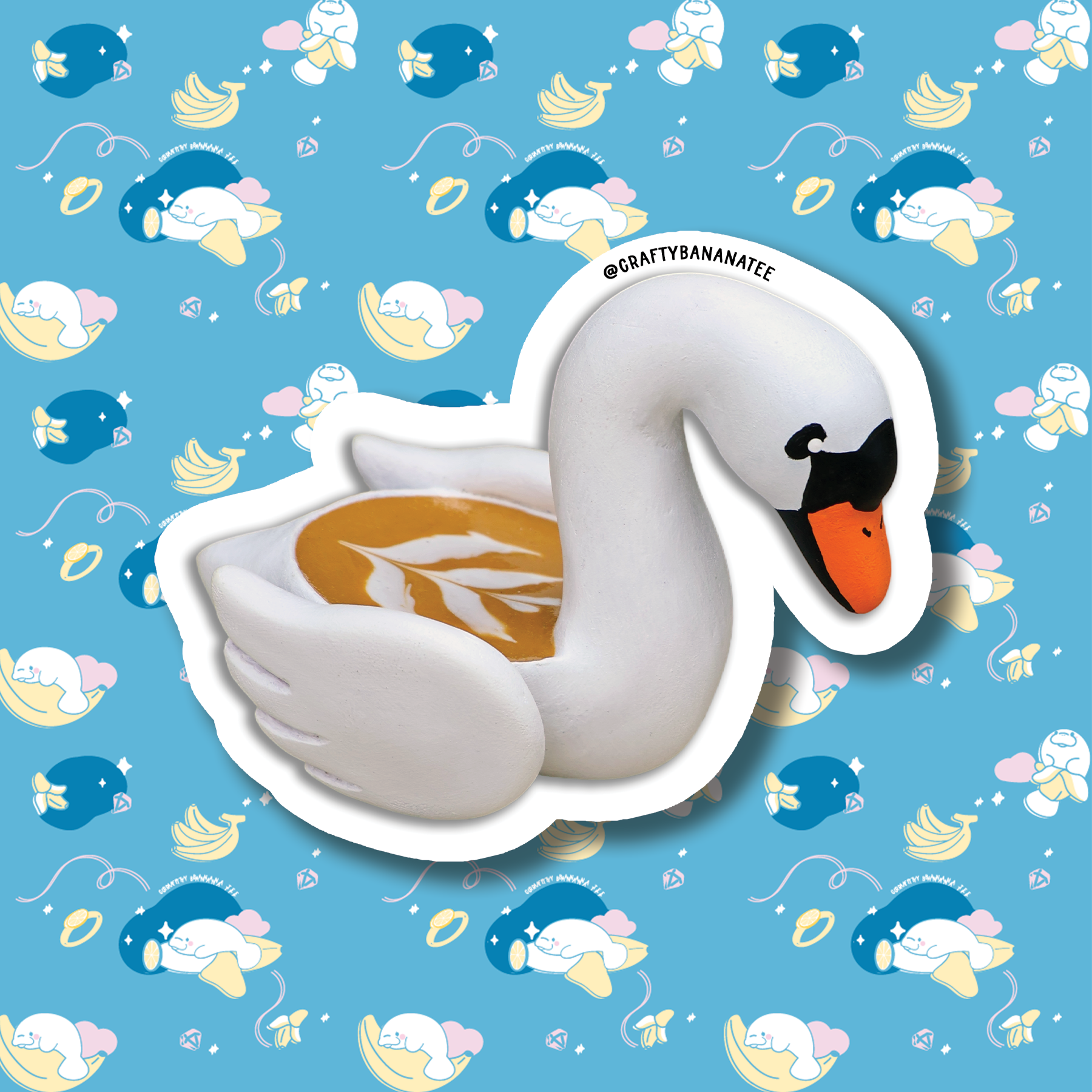 Swanilla Latte Sticker